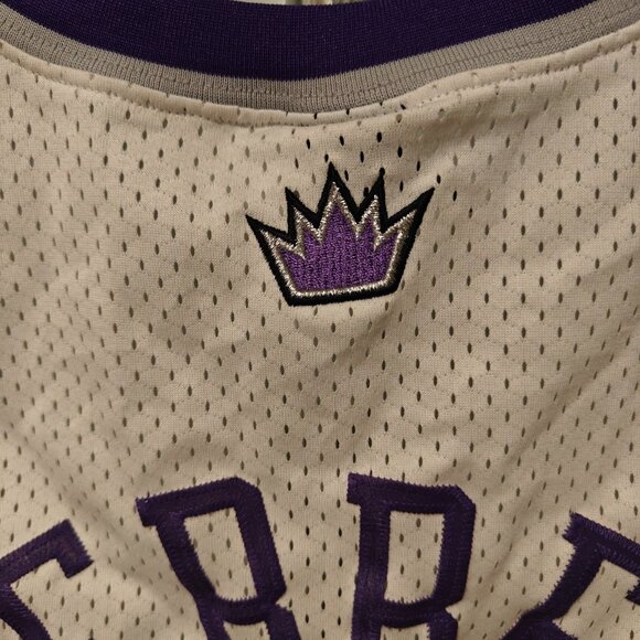 Vintage Nike Sacramento Kings Chris Webber Jersey #4 Men's XL NBA White Purple - Picture 11 of 14